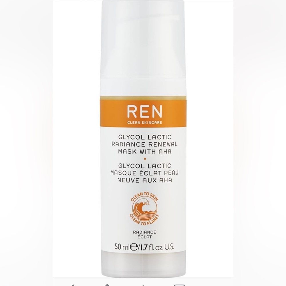 NWOT REN CLEAN SKINCARE Glycol Lactic Radiance Renewal Mask - Orange